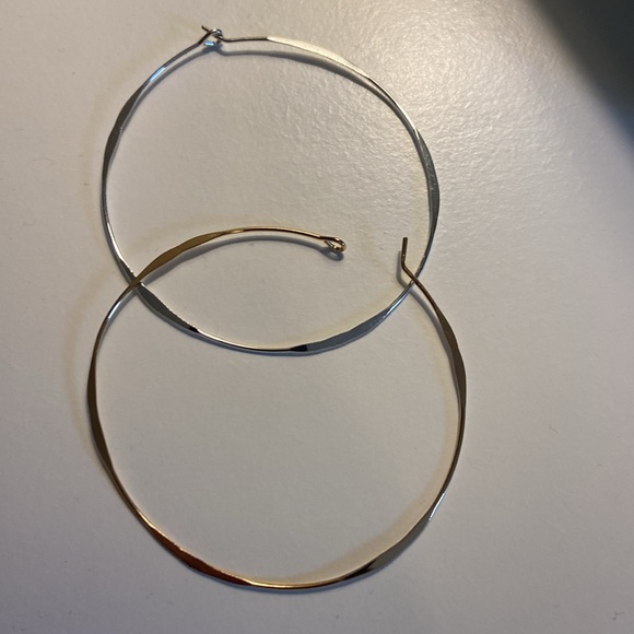 true to form Exaggerated Hoop Earrings in Gold and Silver - Picture 7 of 8
